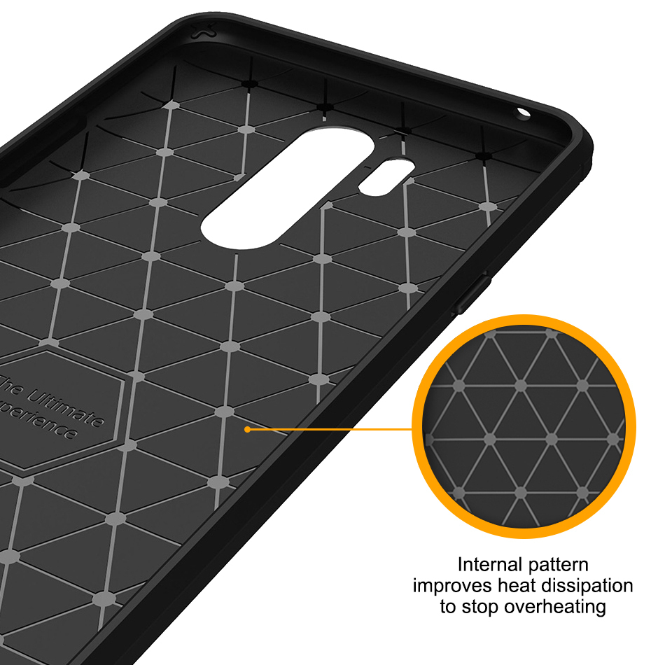 Flexi Slim Carbon Fibre Case for LG G7 ThinQ - Brushed Black